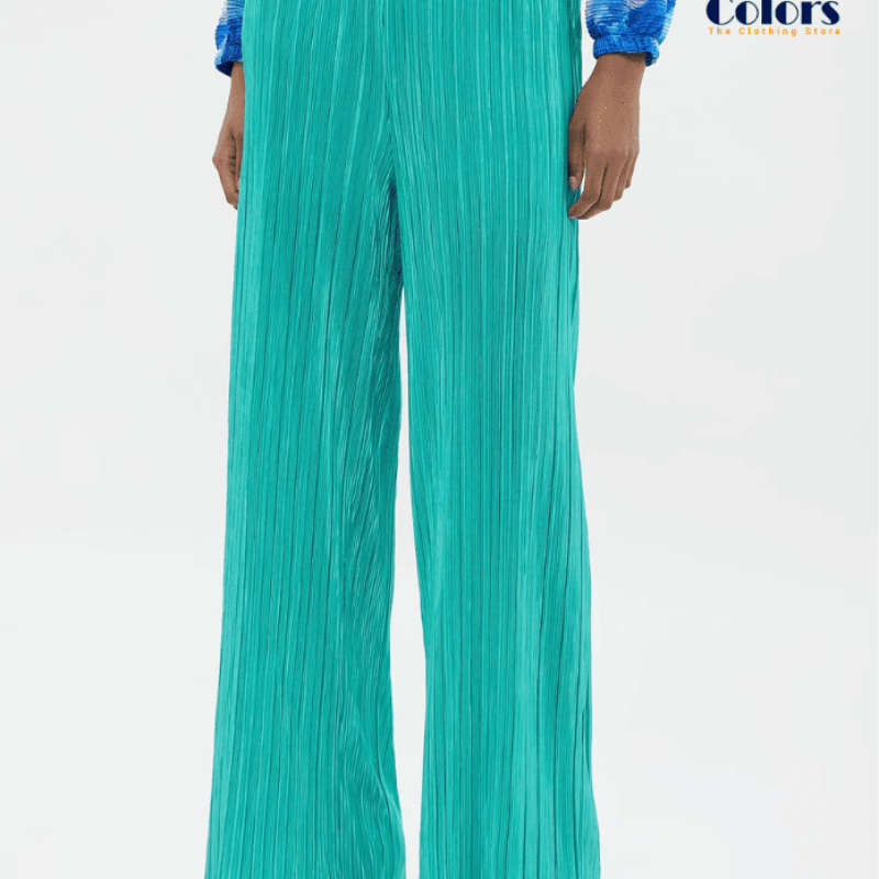 Women Trouser Green Water