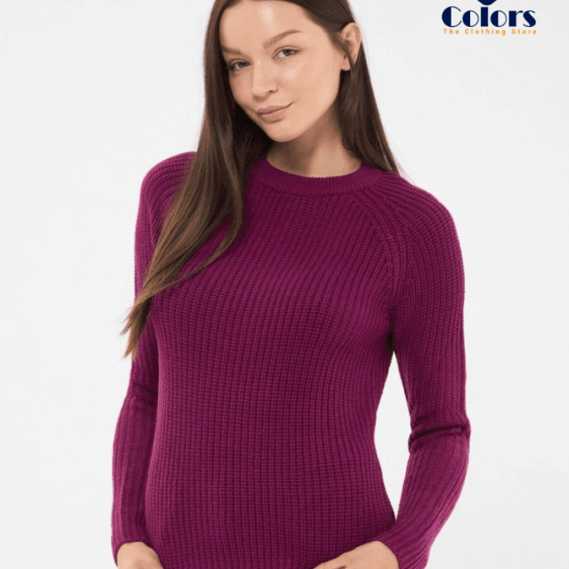 Women’s English Rib-Knit Top Sage – Stylish Crew Neck Design