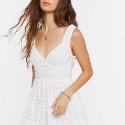 Women’s Floral Eyelet Mini Dress